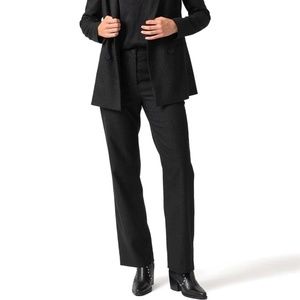 Isabel Ardee Black Pinstripe Trousers Straight Leg Dress Pants